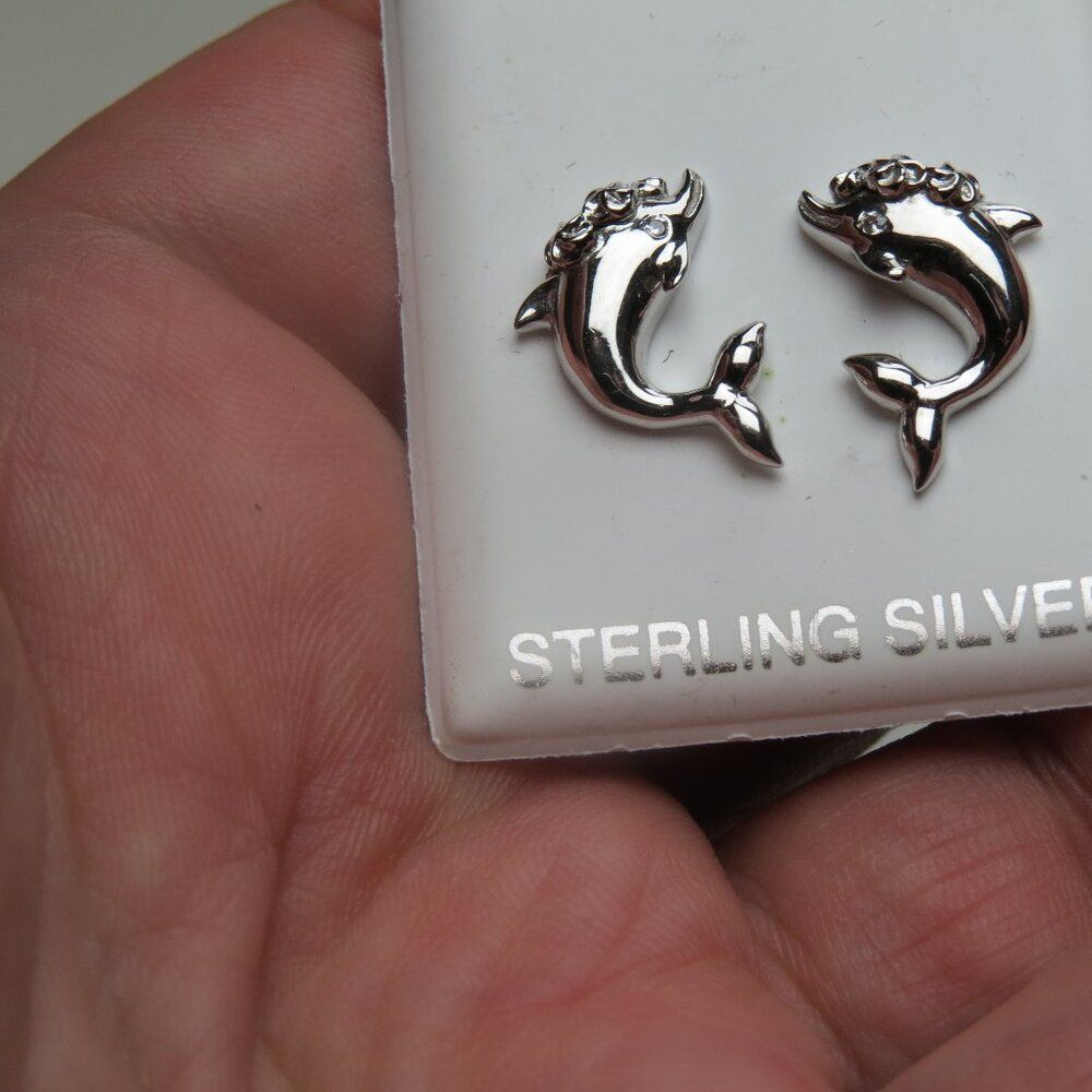 Sterling Silver Fish Shape Earring Hand Crafted